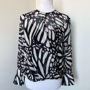Milly Elysa Butterfly Blouse Size S